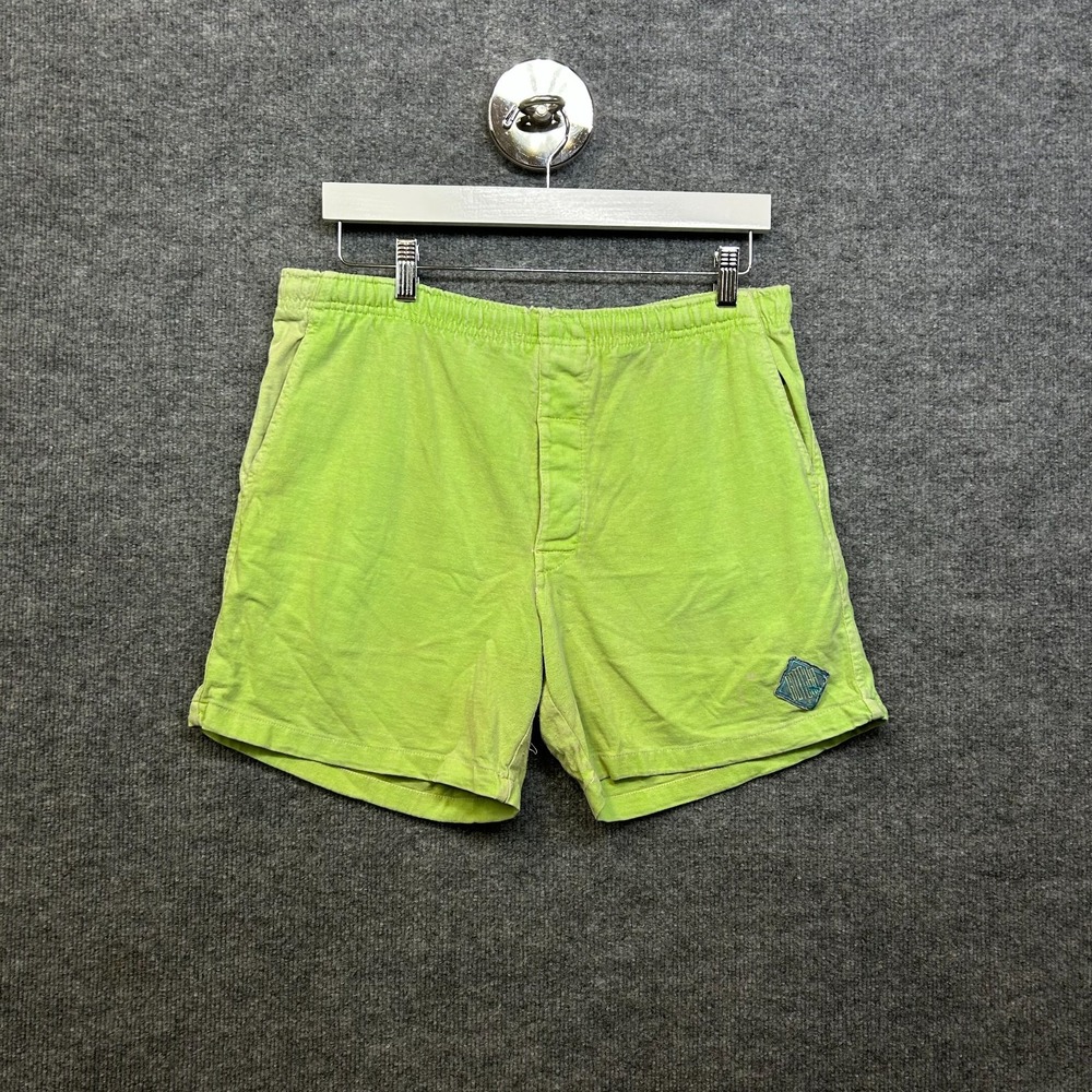 Vintage Gotcha Swim Shorts Men's Lime Green Elastic Waist Skate Beach Surf - W32